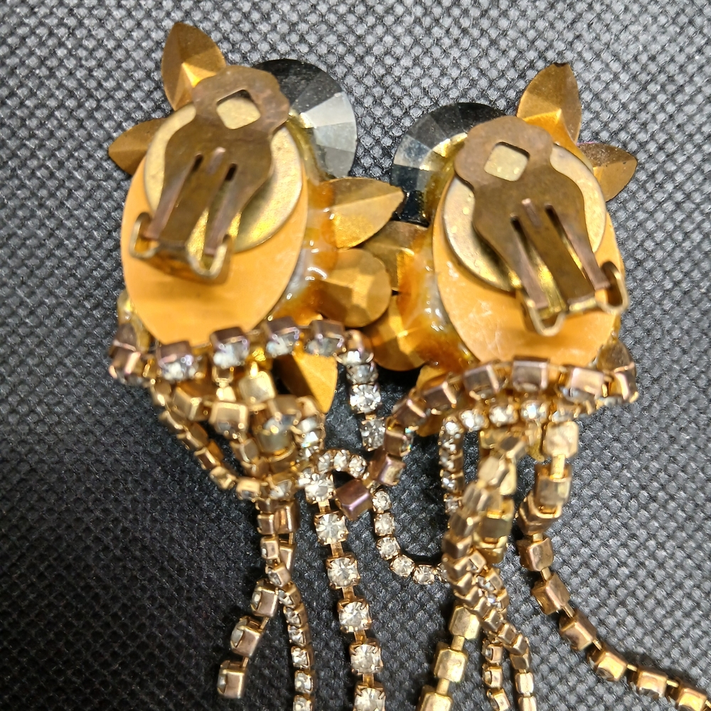 Multicolor Crystal Statement Earrings - image 3